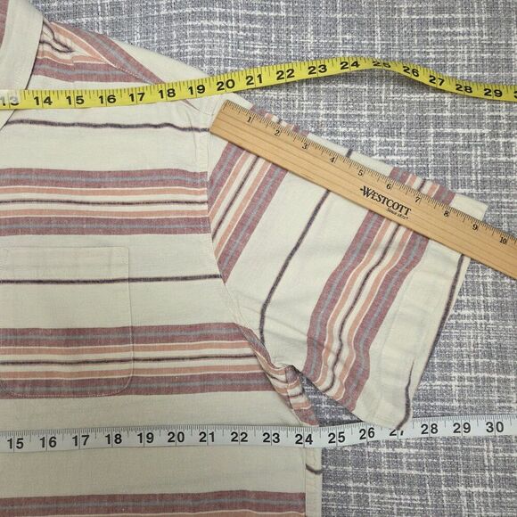 LL Bean Hemp Blend Backyard BBQ Shirt Neutral Tones SS Untucked Length Men’s L - Picture 5 of 12